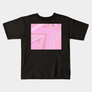 Pale pink irregular shapes. Kids T-Shirt